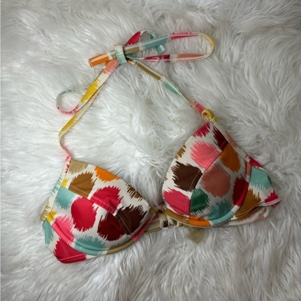 Victoria’s Secret Swim Bikini Top with Padding String Bikini Vibrant Print 36A